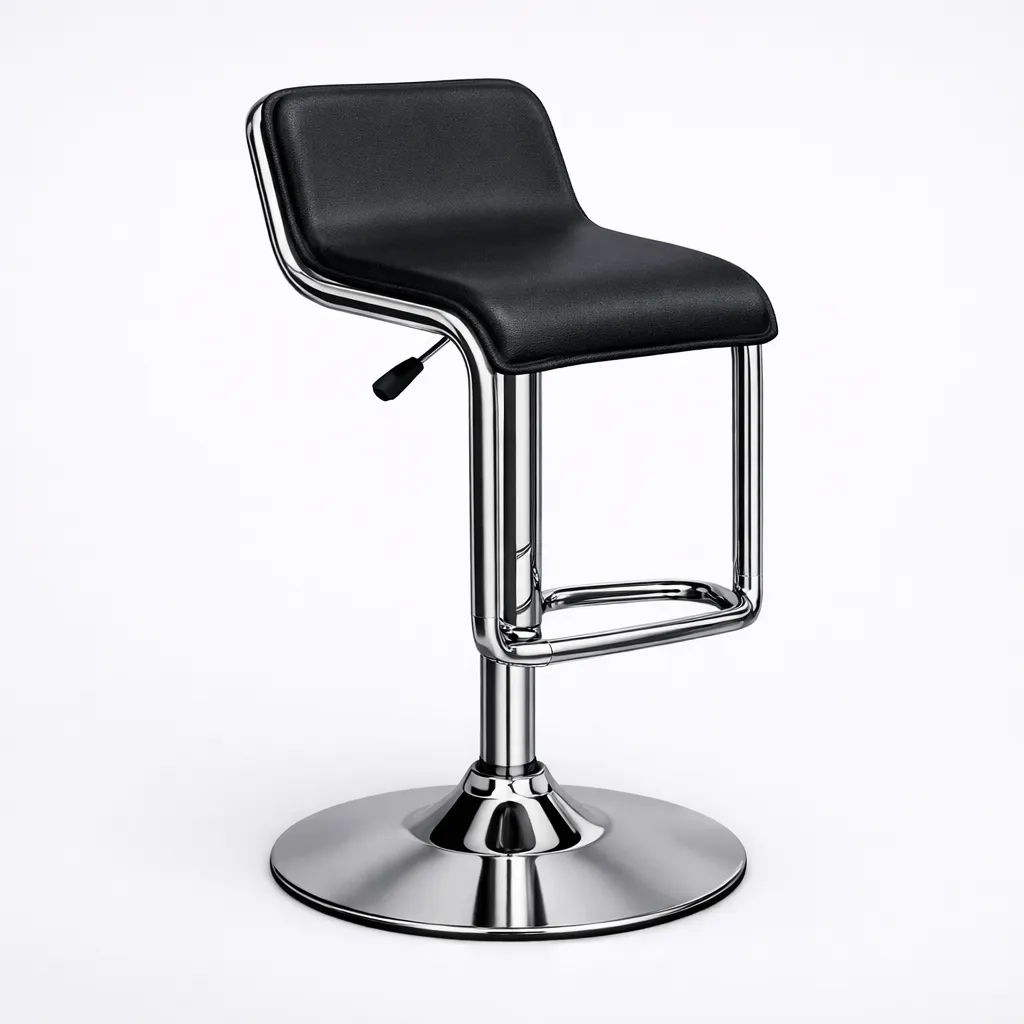 Black Chrome Bar Stool