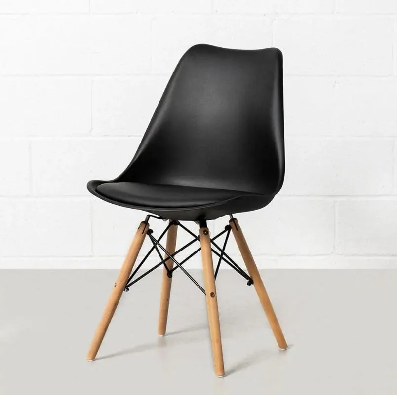 Leather Padded Eames Chair