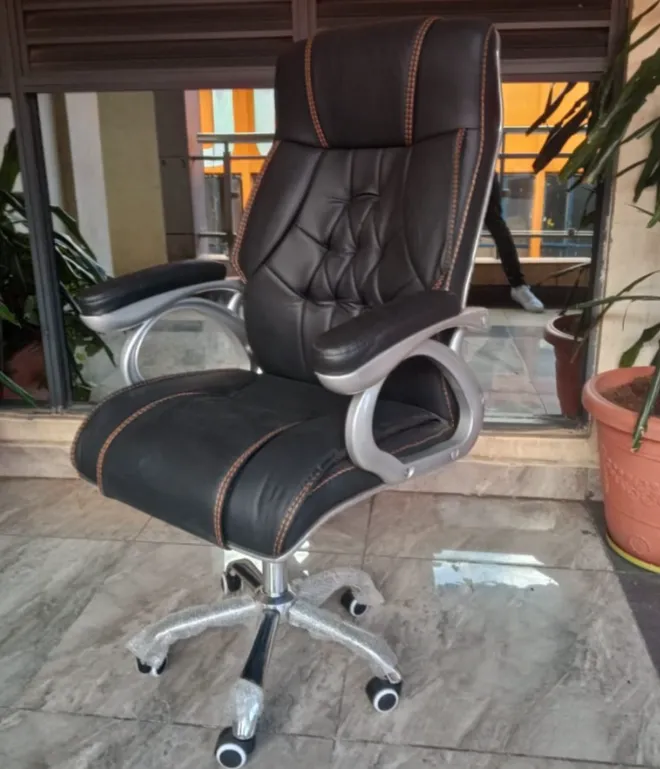 High-Back Leather Office Chair