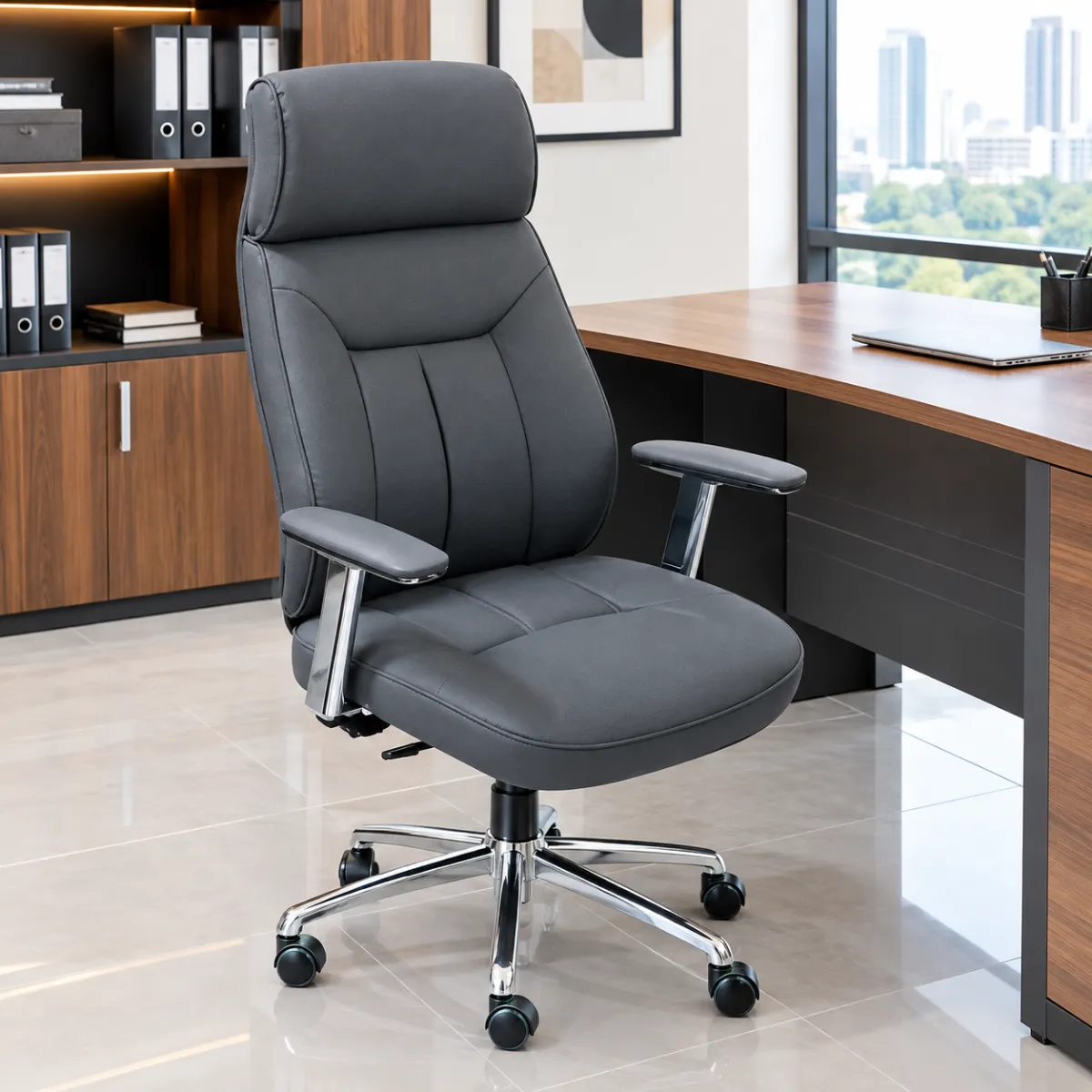 HIGHBACK LEATHER CHAIR