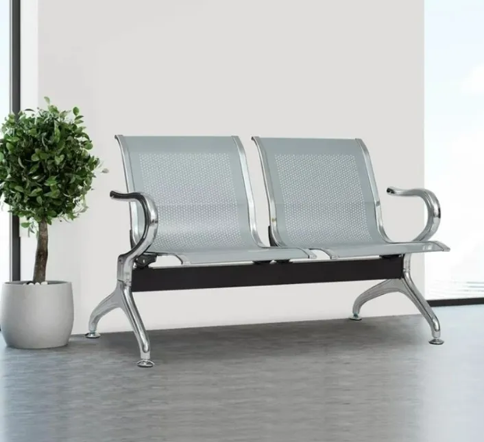2-Link Metallic Office Waiting Bench