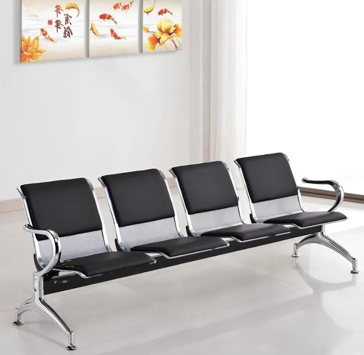 4-Link Padded Office Waiting Bench