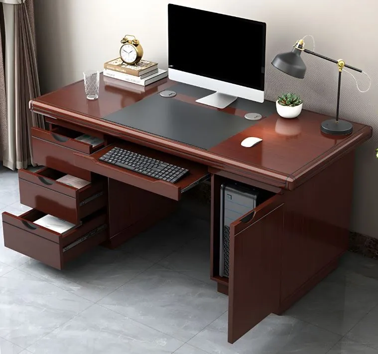 1.4m Executive Mahogany Office Desk