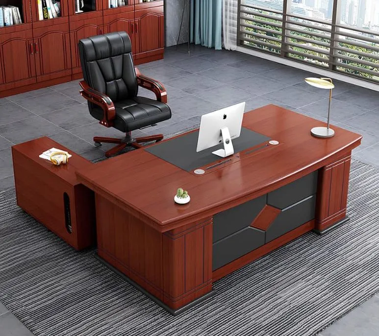 1.8m Executive Mahogany Office Desk