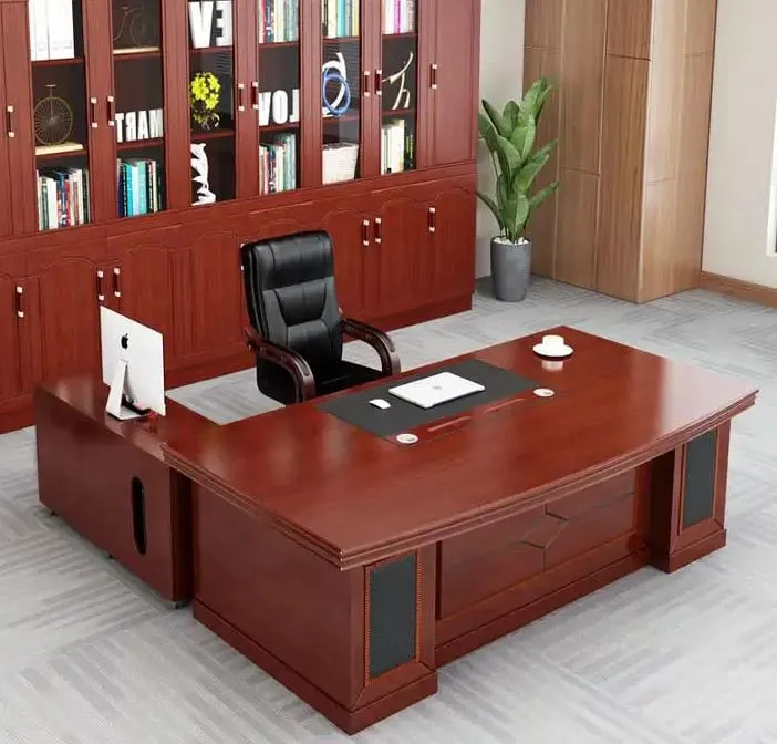 2m Executive Mahogany Office Desk