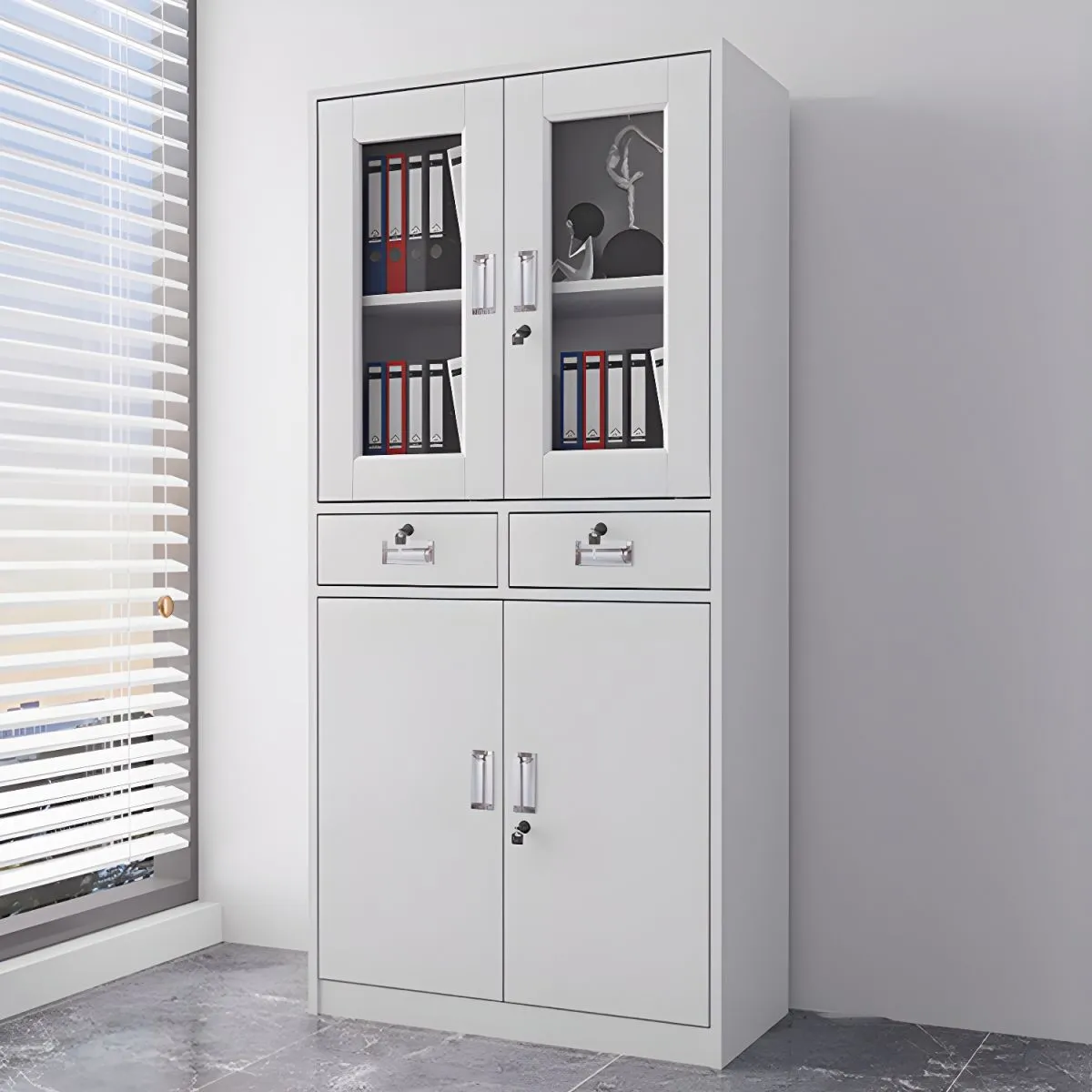2-Door Metallic Office Storage Cabinet
