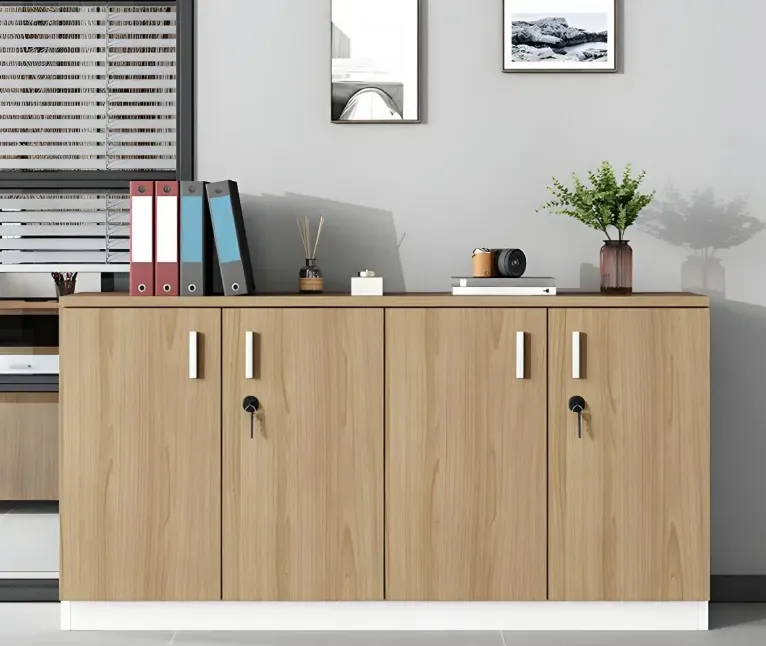 Office Storage Wooden Credenza (4-Door)