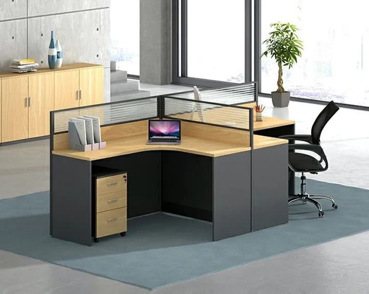 Two-Seater Curved Workstation