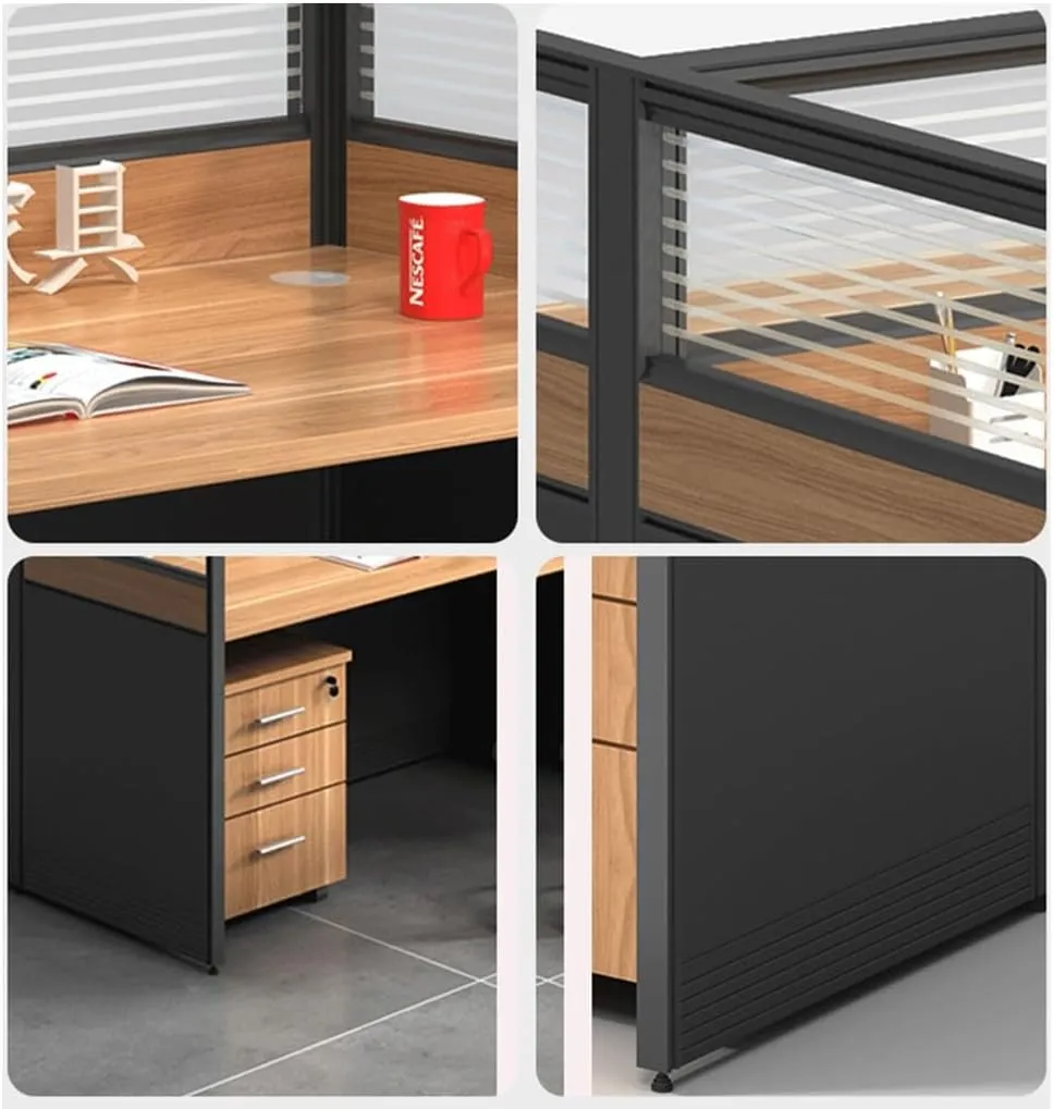 One-Way Wooden Workstation view 2