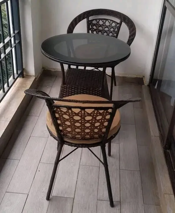 2 Chair Rattan Patio Set view 2